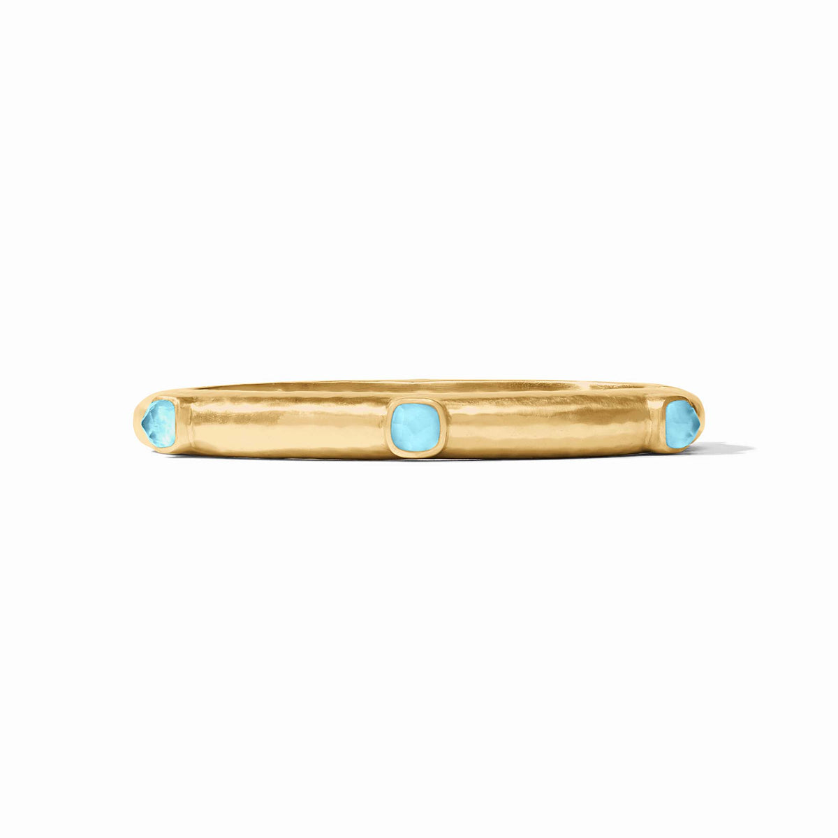 Julie Vos - Catalina Stone Hinge Bangle, Iridescent Capri Blue