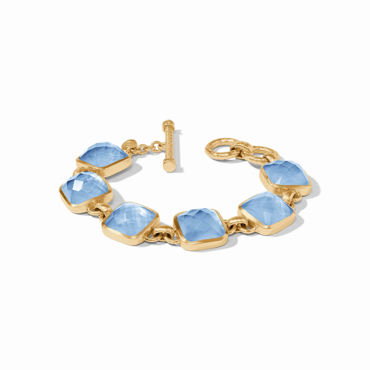 Julie Vos - Catalina Stone Bracelet, Iridescent Chalcedony Blue