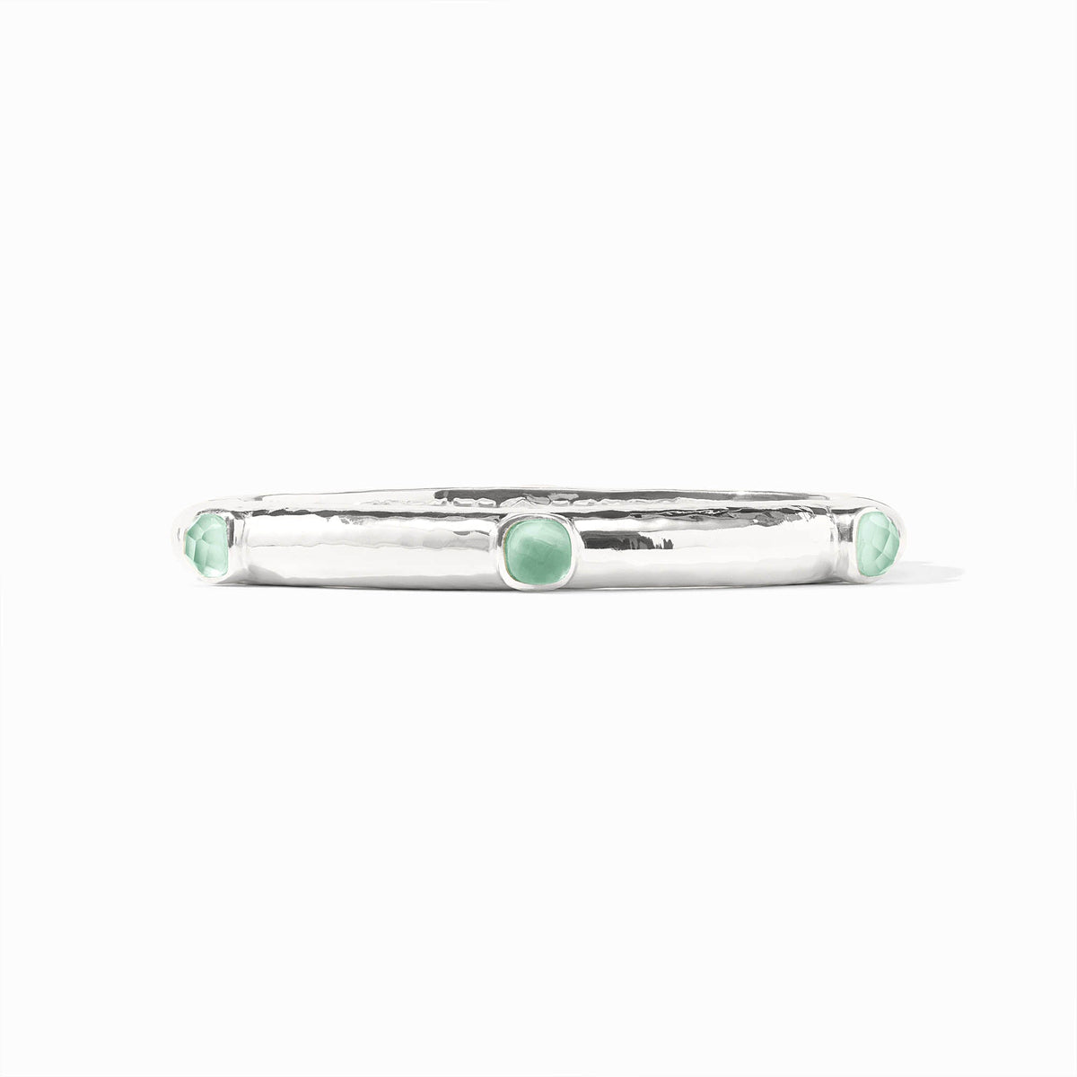 Julie Vos - Catalina Stone Hinge Bangle, Iridescent Aquamarine Blue
