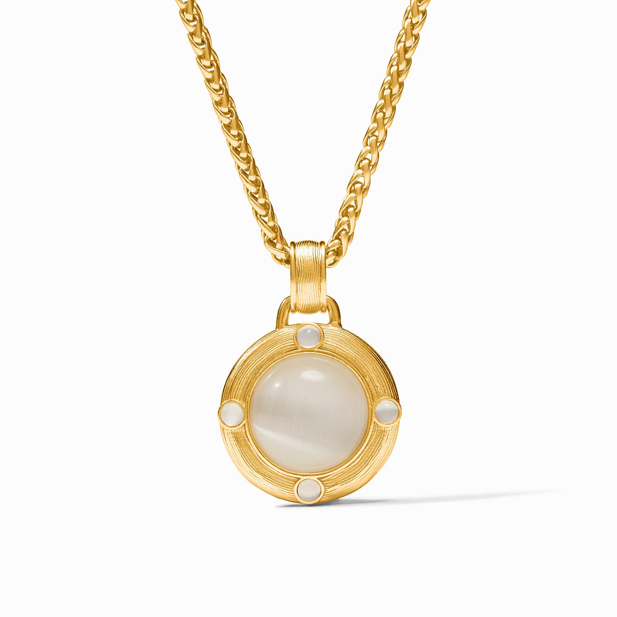 Julie Vos - Cobblestone Demi Necklace, Ivory Cat's Eye