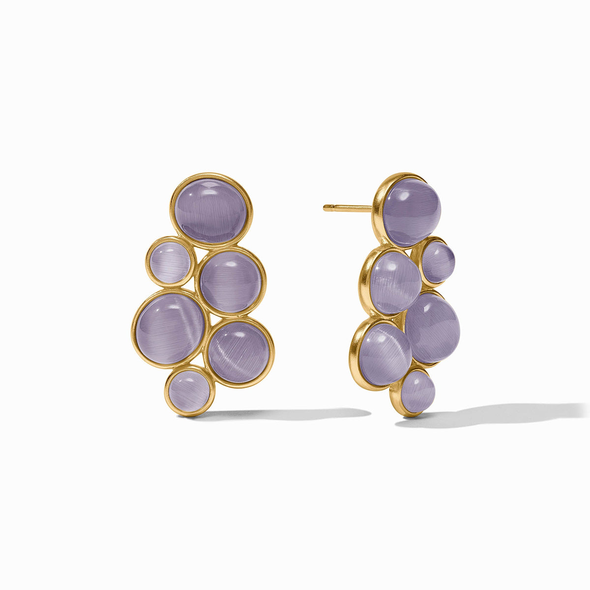 Julie Vos - Cobblestone Statement Earring, Blue Cat's Eye