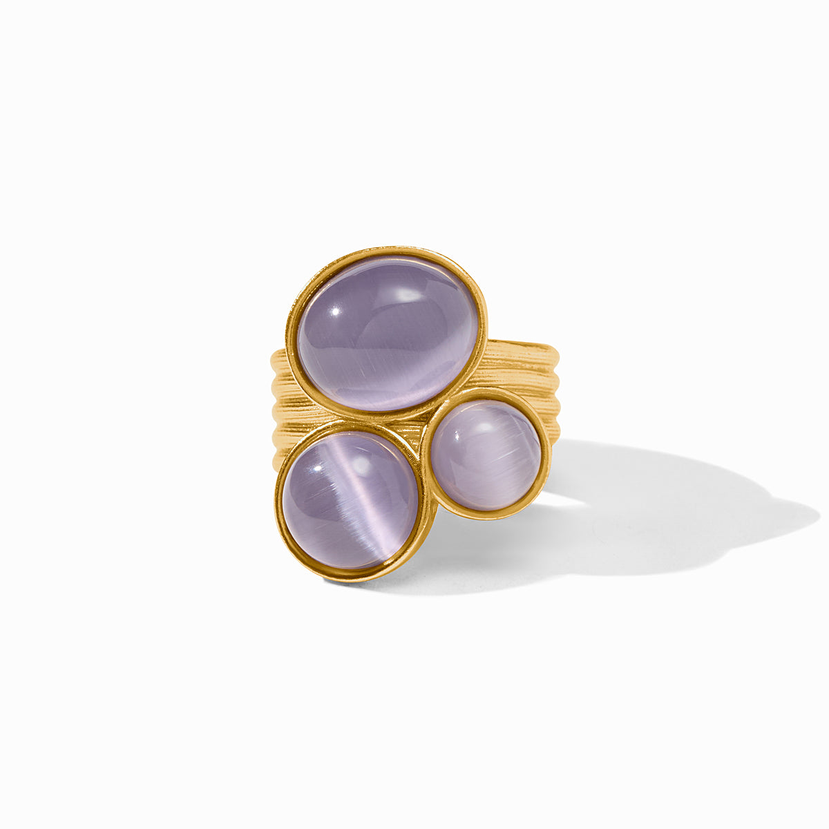 Julie Vos - Cobblestone Statement Ring, Blue Cat's Eye / 7