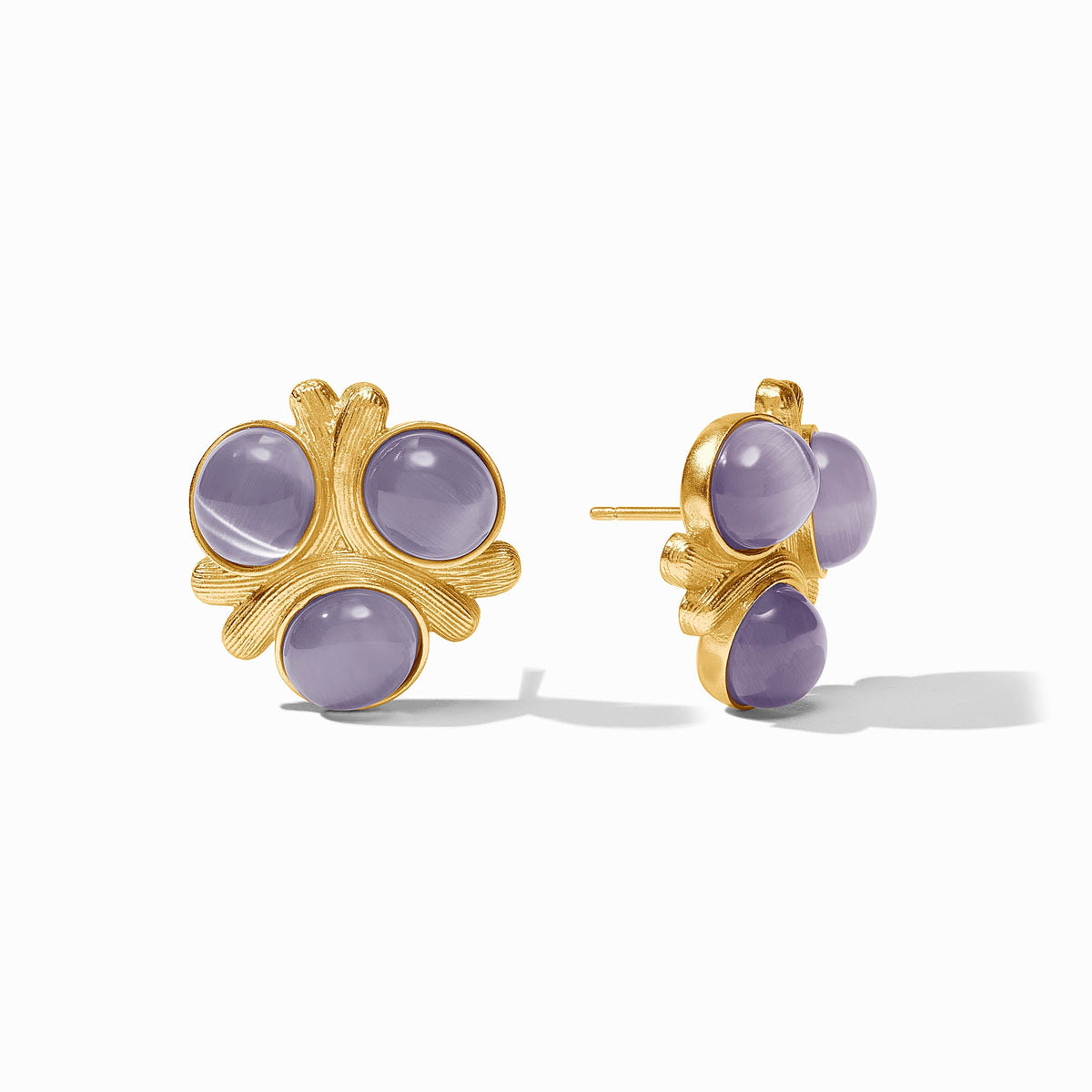 Julie Vos - Cobblestone Statement Stud, Blue Cat's Eye