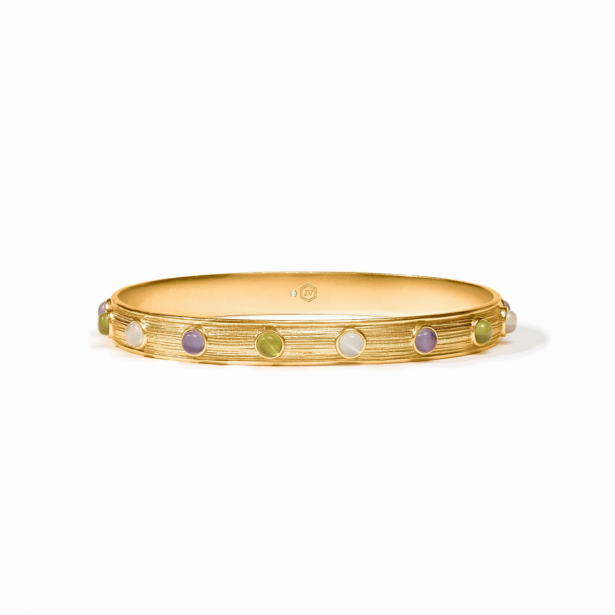 Julie Vos - Cobblestone Stone Bangle, Multi-Stone Cat's Eye / Large