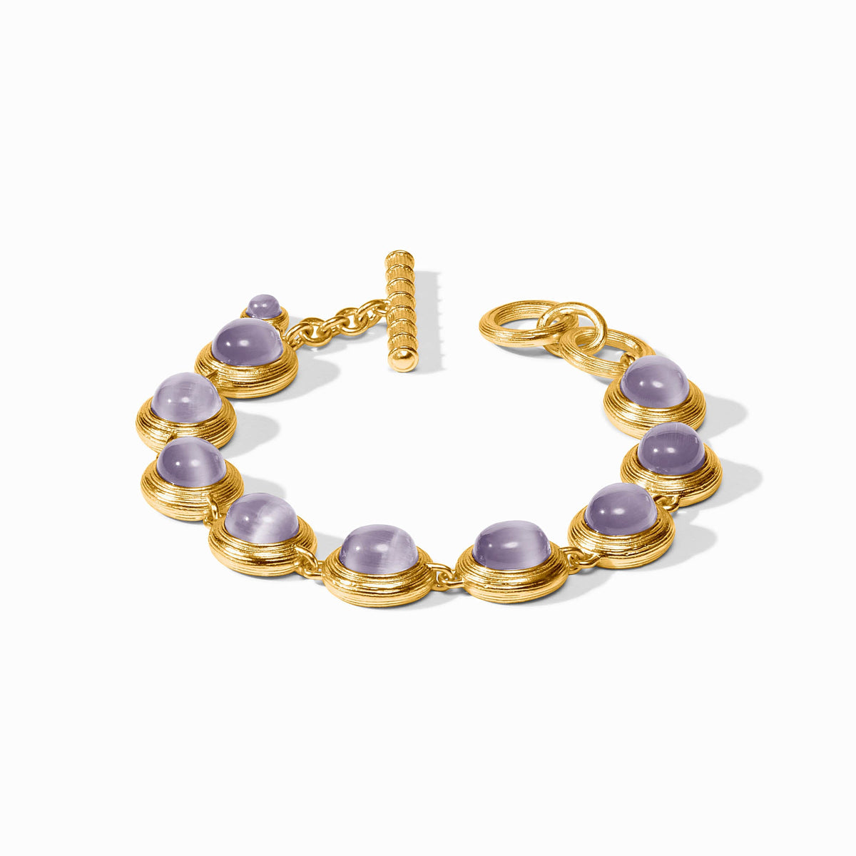 Julie Vos - Cobblestone Tennis Bracelet, Blue Cat's Eye