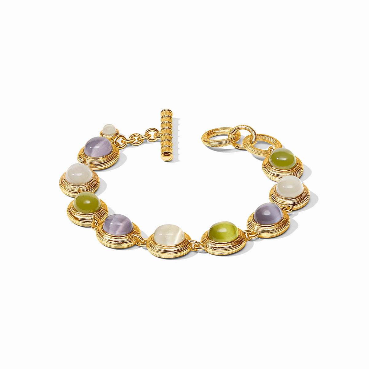Julie Vos - Cobblestone Tennis Bracelet, Multi-Stone Cat's Eye