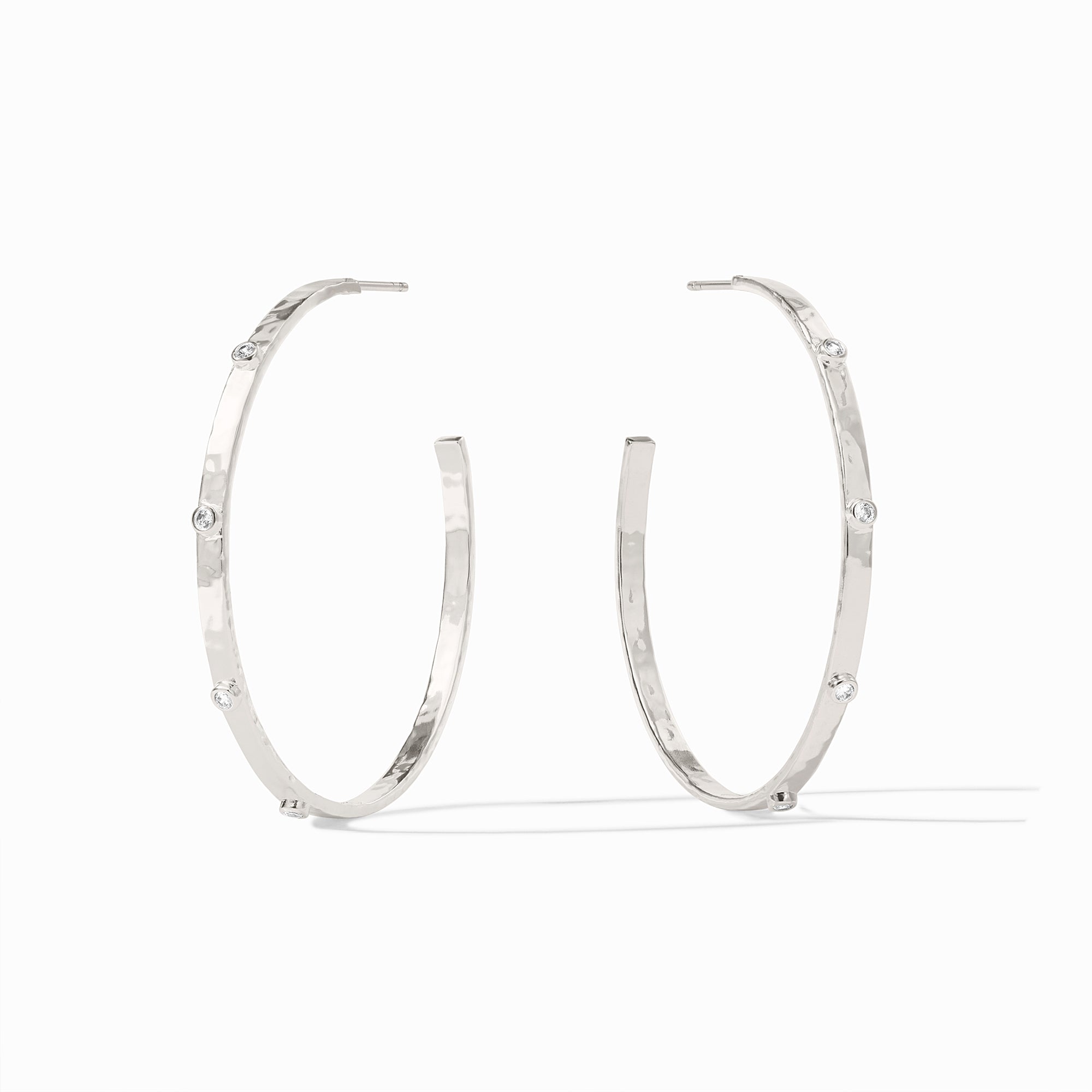 Crescent Stone Hoop