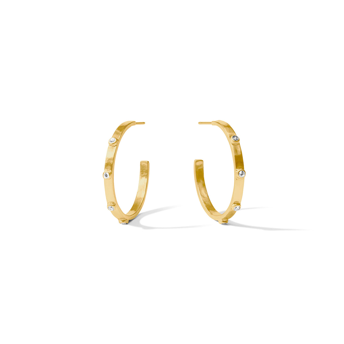 Crescent Stone Hoop