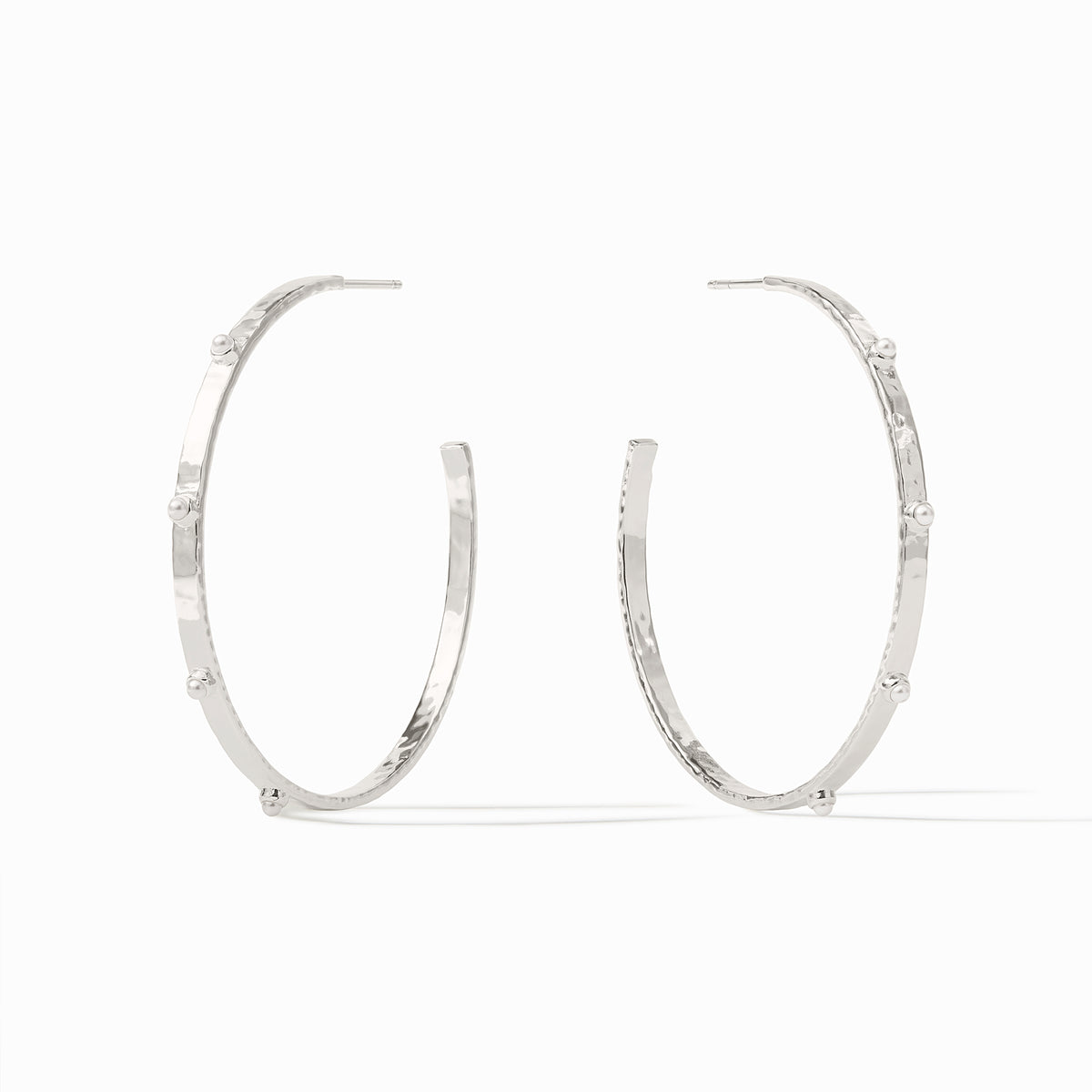 Julie Vos - Crescent Stone Hoop, Pearl / Extra Large