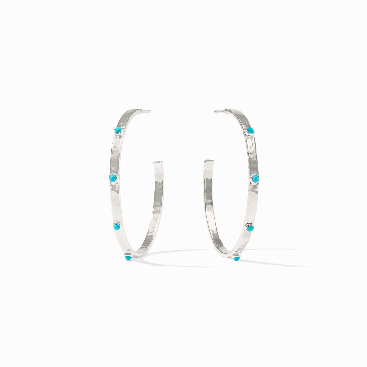 Crescent Stone Hoop