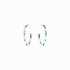 Crescent Stone Hoop