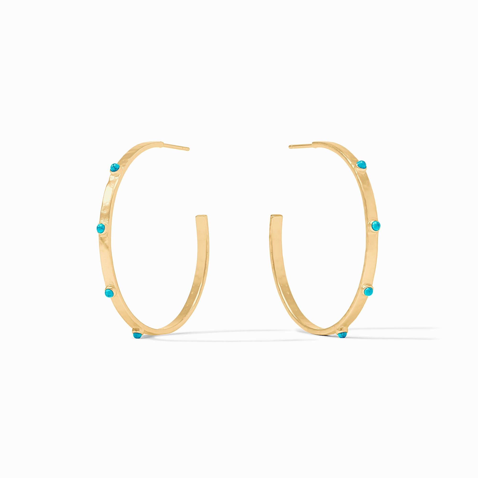 Crescent Stone Hoop Earrings | Julie Vos