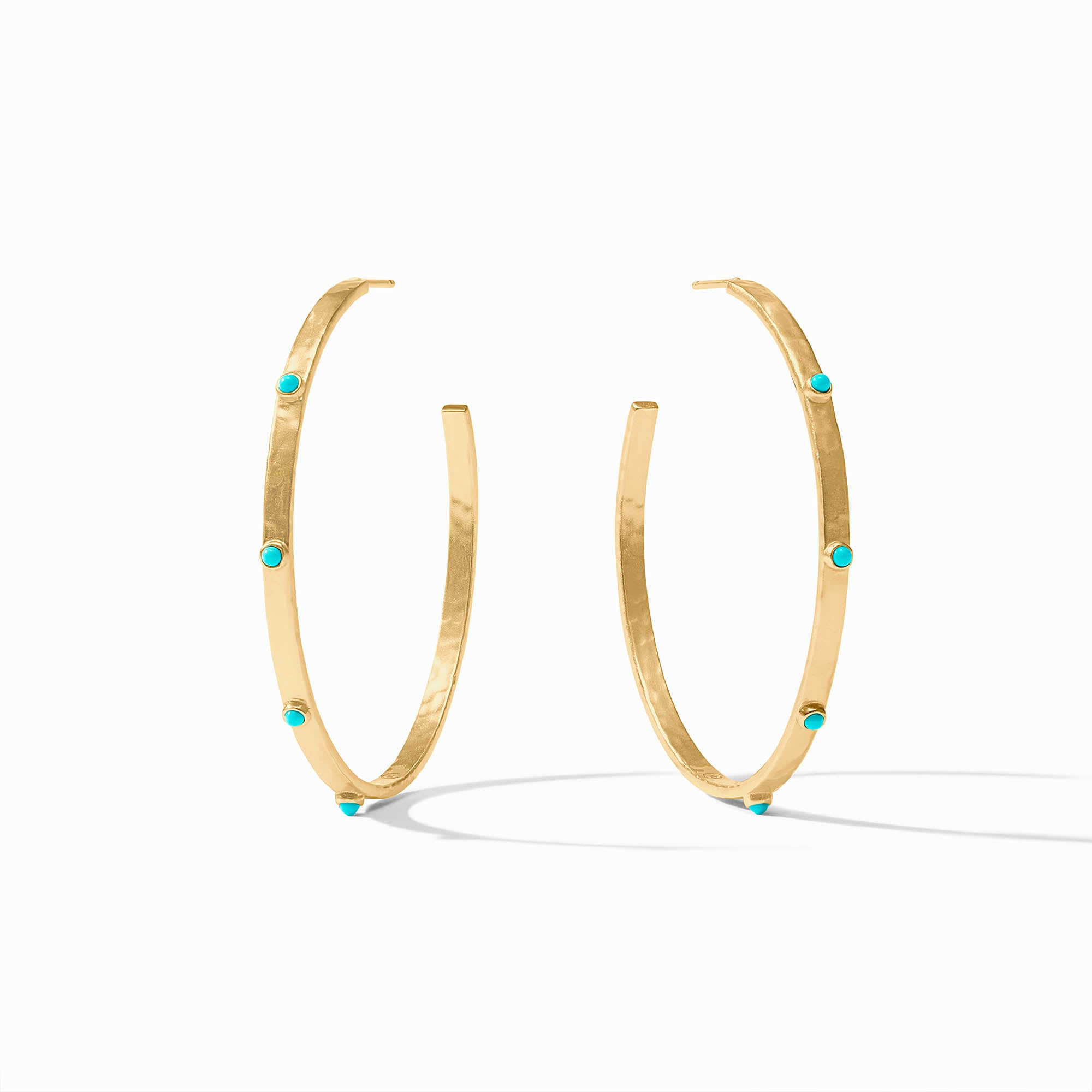 Crescent Stone Hoop