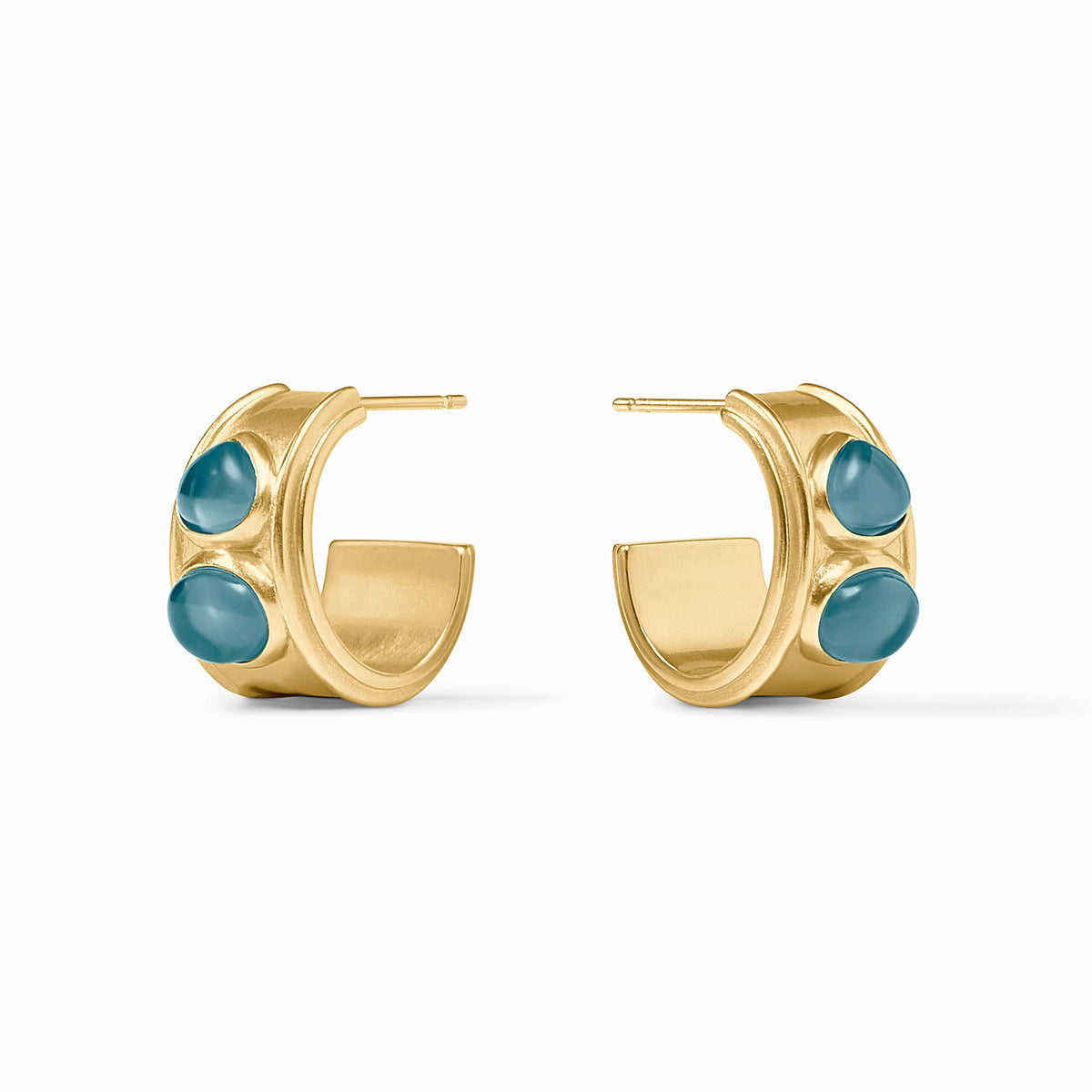 Julie Vos - Dolce Stone Hoop, Iridescent Montana Blue / Small