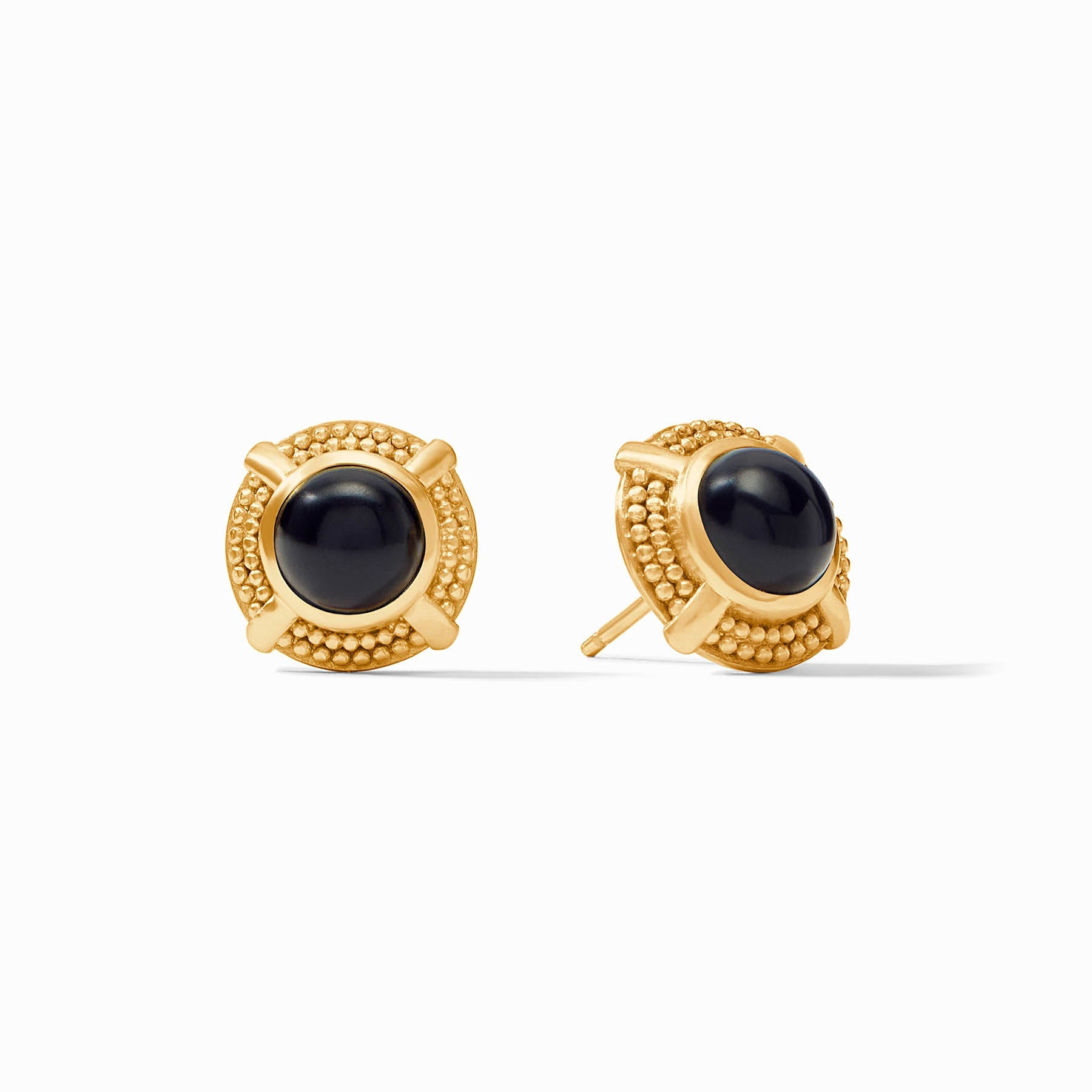 ★SENTIMENTS★ NO.454 EARRING 14K Solid Gold LoveBeat CZ Flatback Earring – J&CO Jewellery