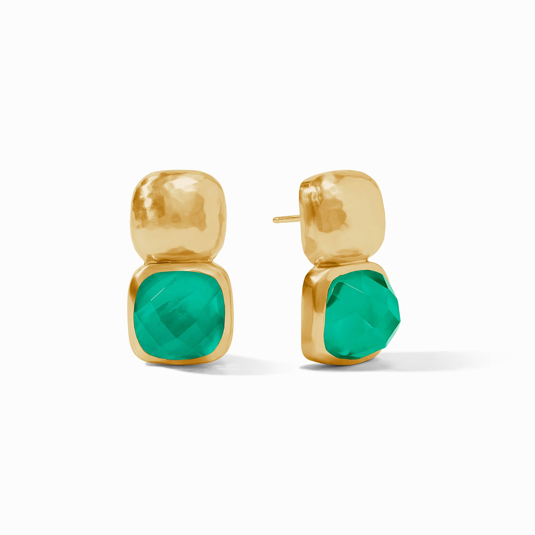 Polychrome Green Jasper Earrings | Illo Studio