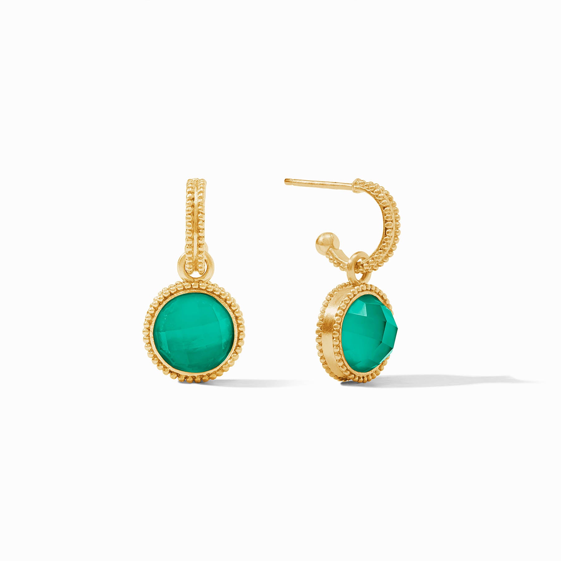 Fleur de Lis Hoop Charm Earrings Julie Vos