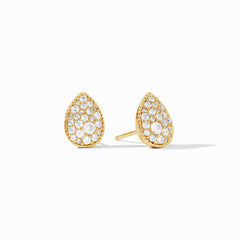 Birthstone Teardrop Stud - Diamond - CZ - April