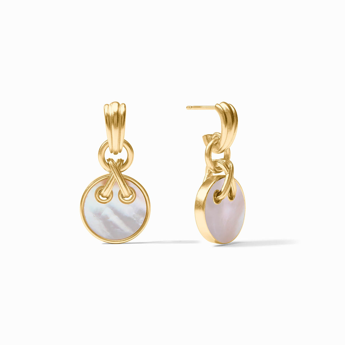 Julie Vos - Essex Hoop &amp; Charm Earring, Mother of Pearl