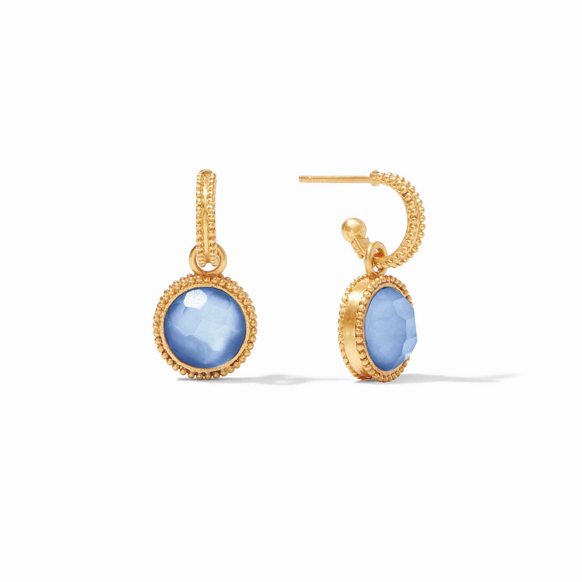Fleur-de-Lis Hoop & Charm Earring