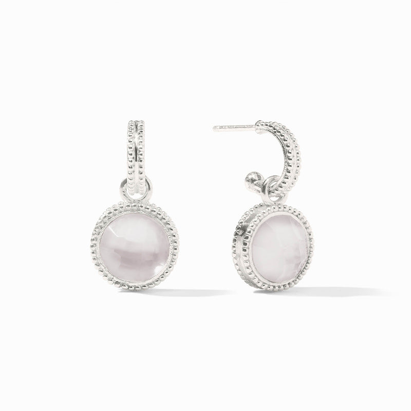 Fleur-de-Lis Hoop & Charm Earring