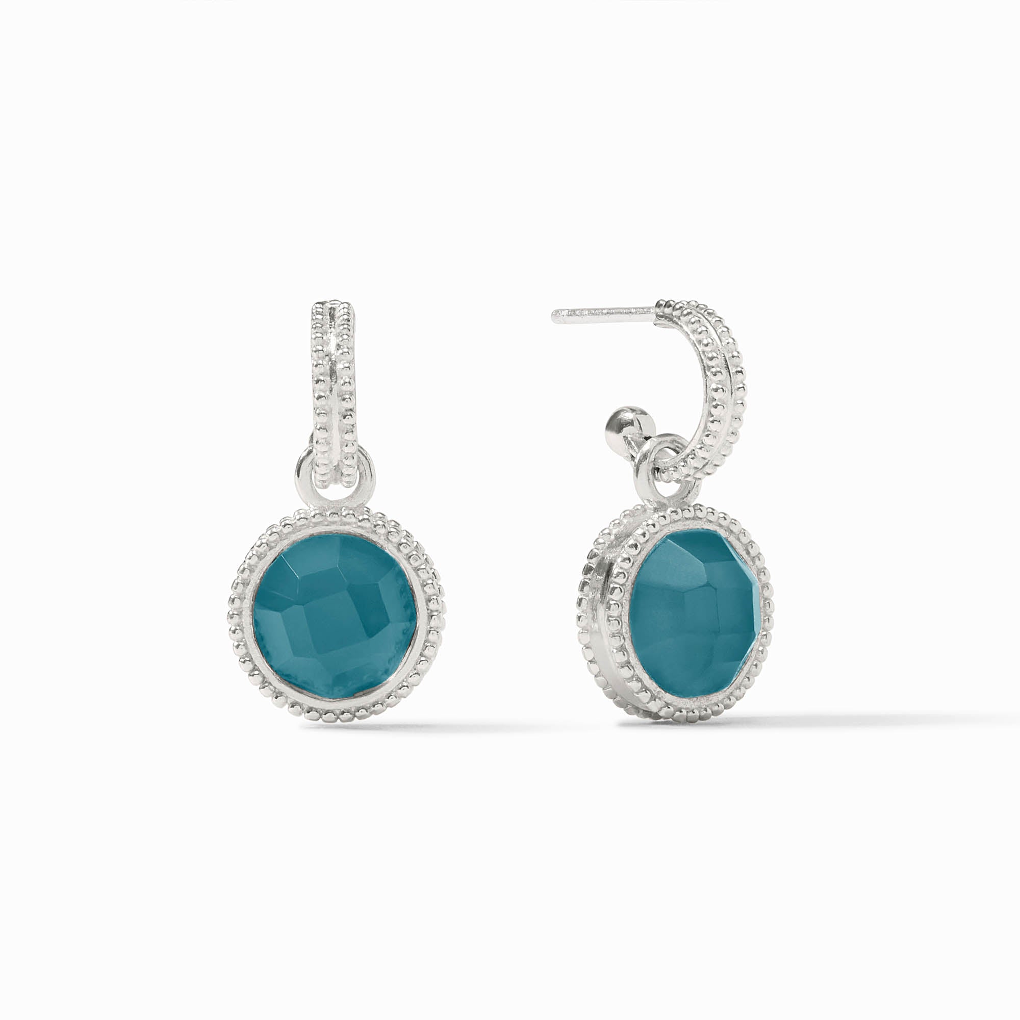 Fleur-de-Lis Hoop & Charm Earring