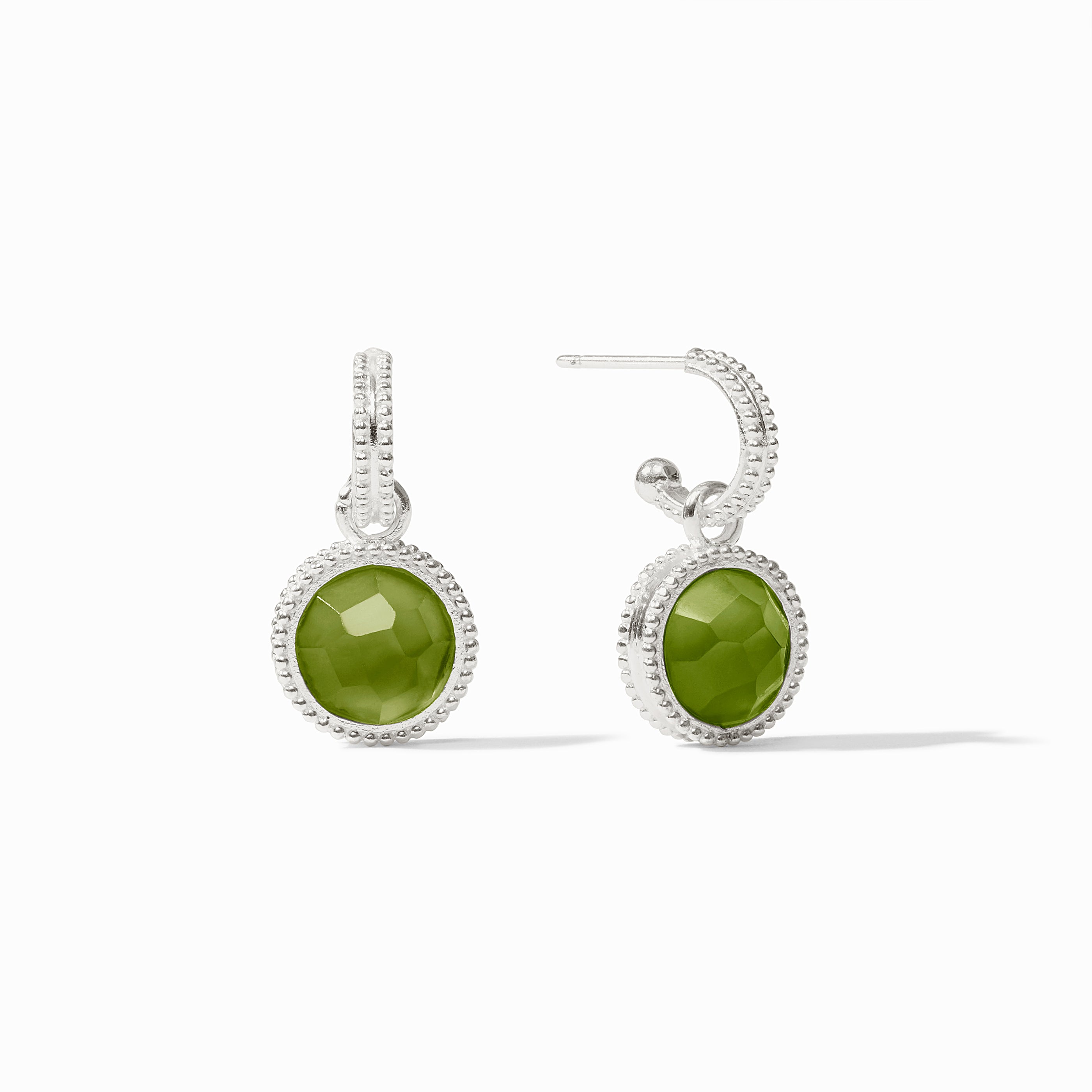 Fleur-de-Lis Hoop & Charm Earring