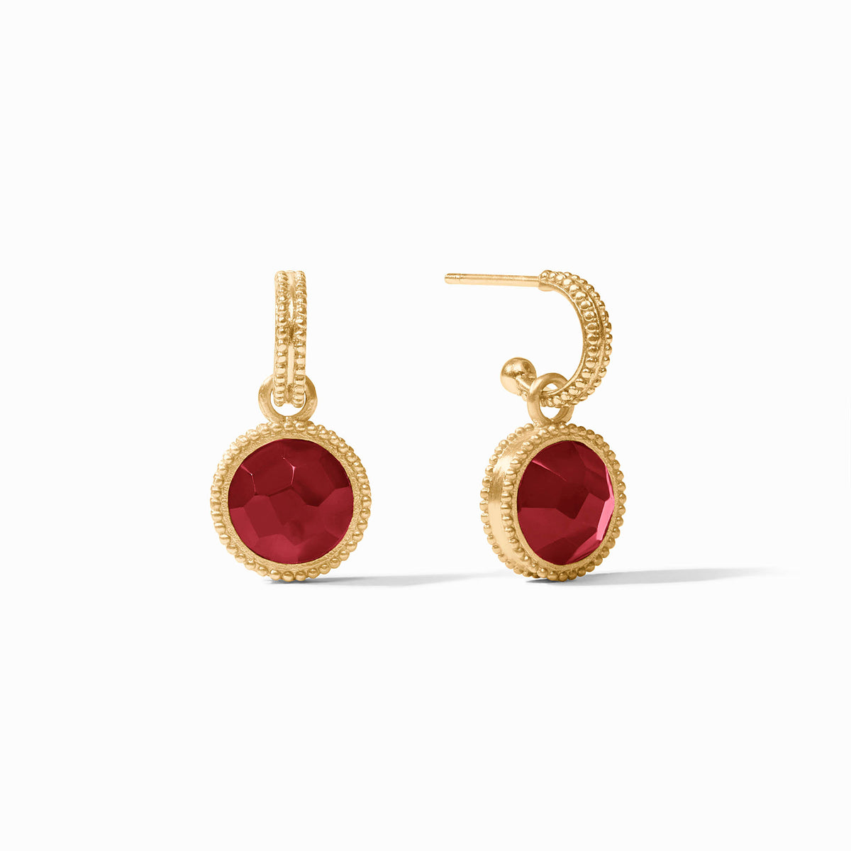Fleur-de-Lis Hoop & Charm Earring