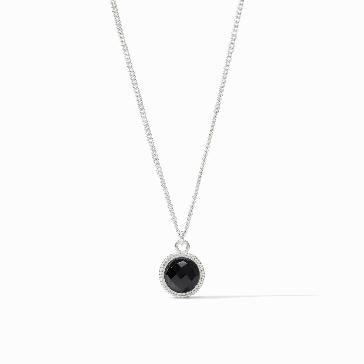 Julie Vos - Fleur-de-Lis Solitaire Necklace, Obsidian Black