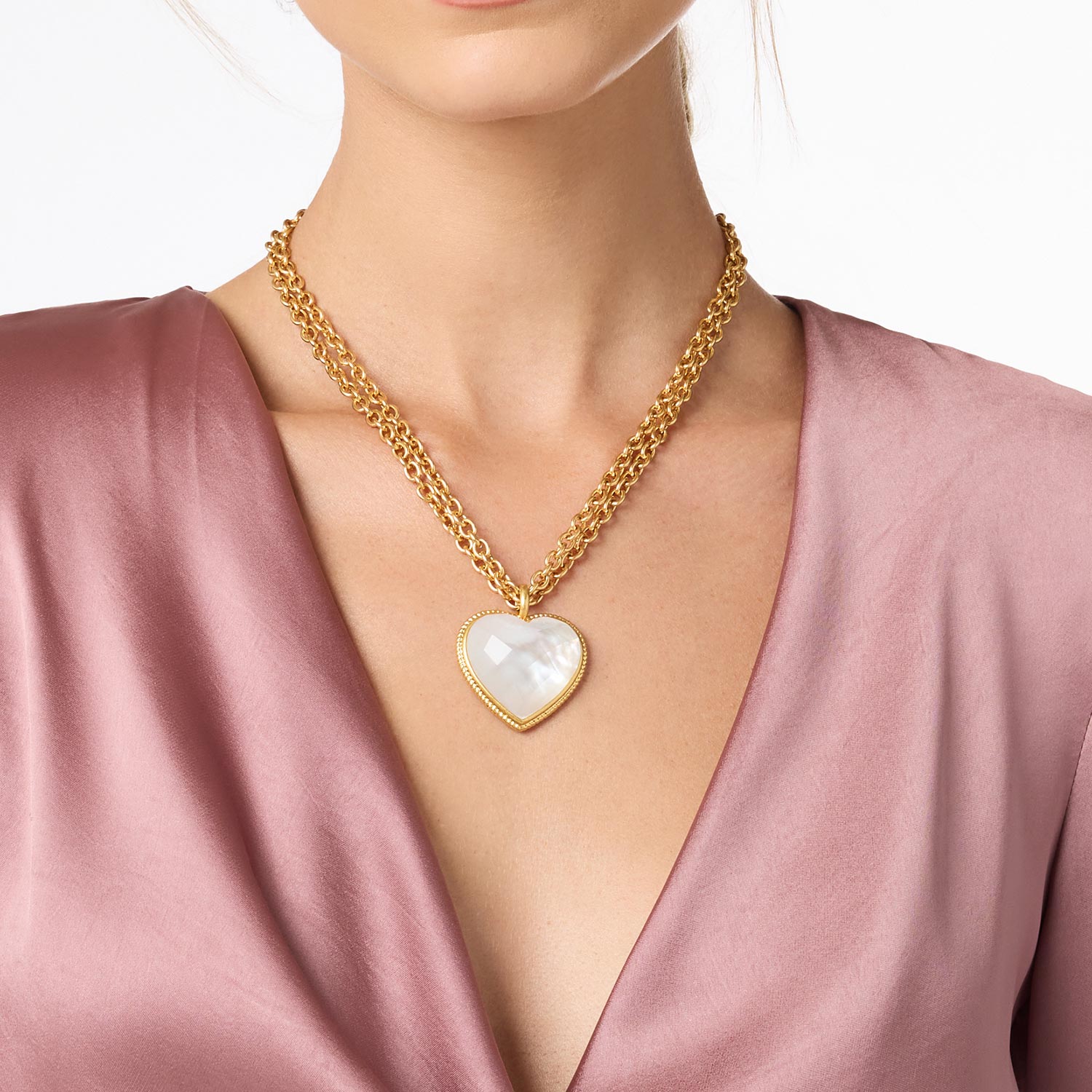 【HURJABOY】 Venetian heart glass pearl necklace (2 Colors) HURJABOY】 Venetian heart glass pearl necklace (2 Colors