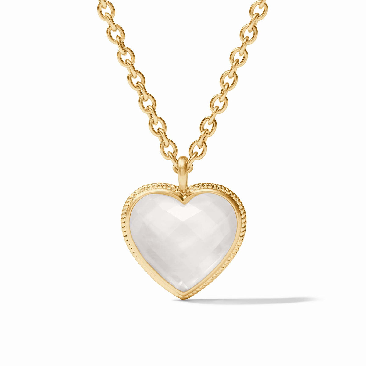 Julie Vos - Heart Pendant, Iridescent Clear Crystal