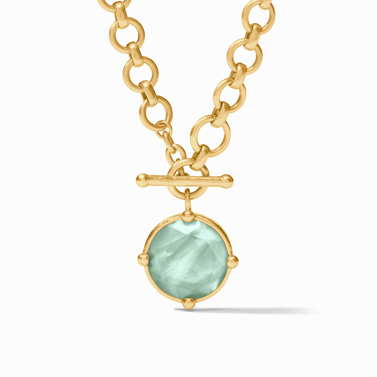 Julie Vos - Honeybee Demi Necklace, Iridescent Aquamarine Blue