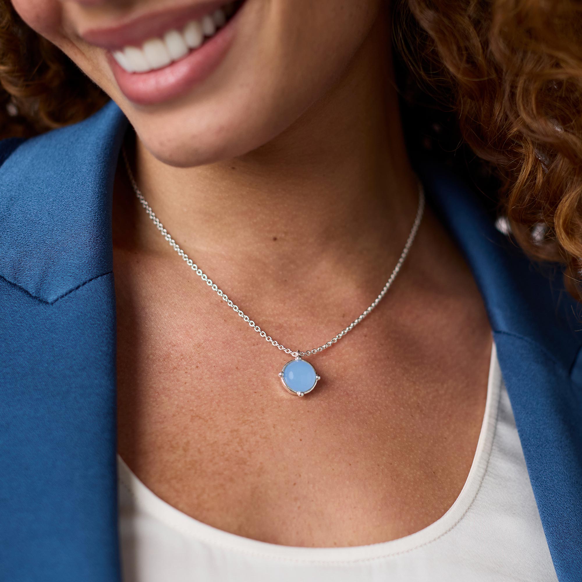 Honeybee Solitaire Silver Necklace | Julie Vos
