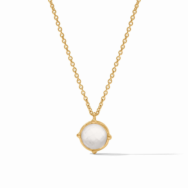 Julie Vos - Honeybee Solitaire Necklace, Iridescent Clear Crystal