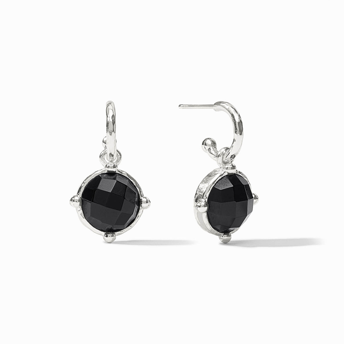 Julie Vos - Honeybee Hoop &amp; Charm Earring, Obsidian Black