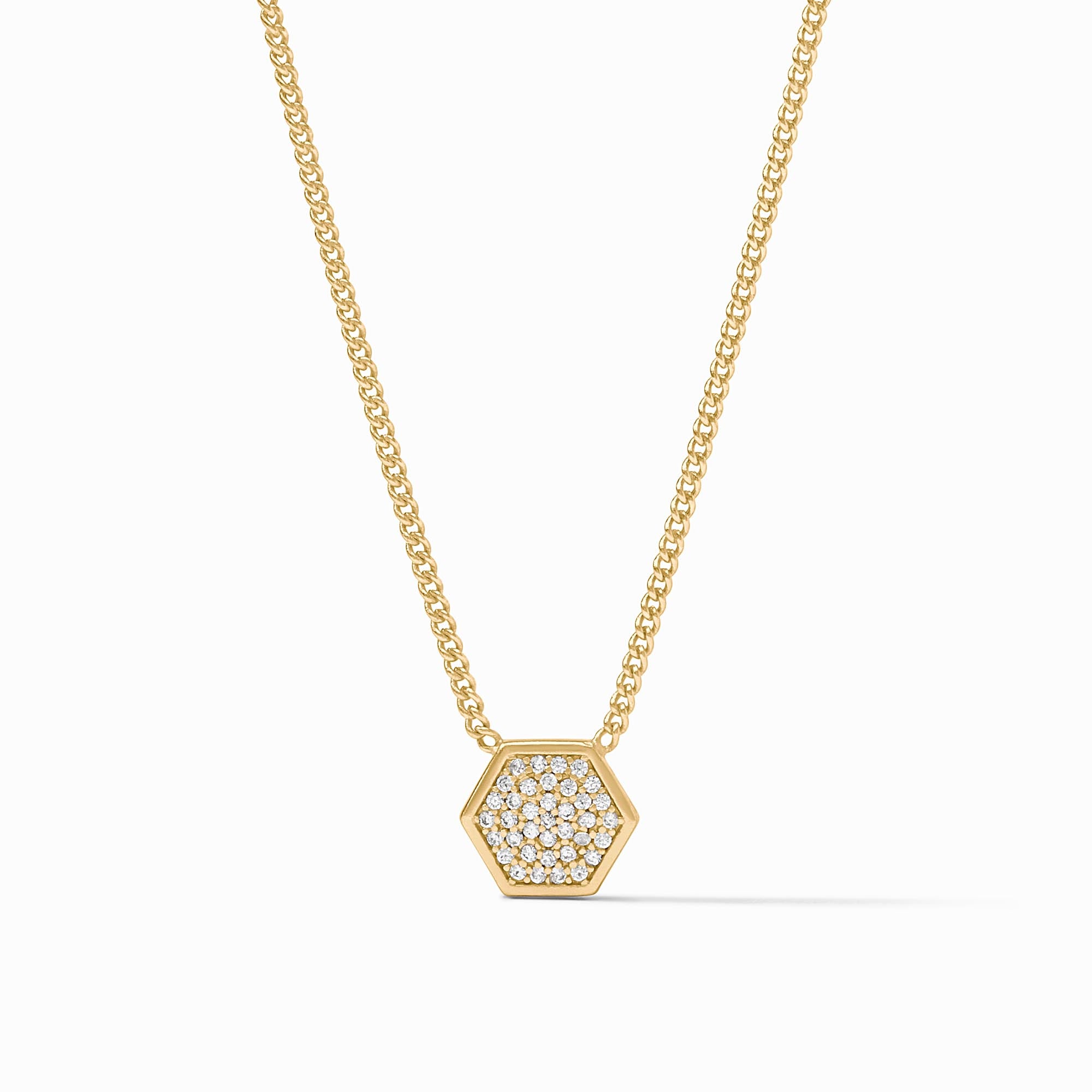 Honeycomb Pavé Delicate Necklace