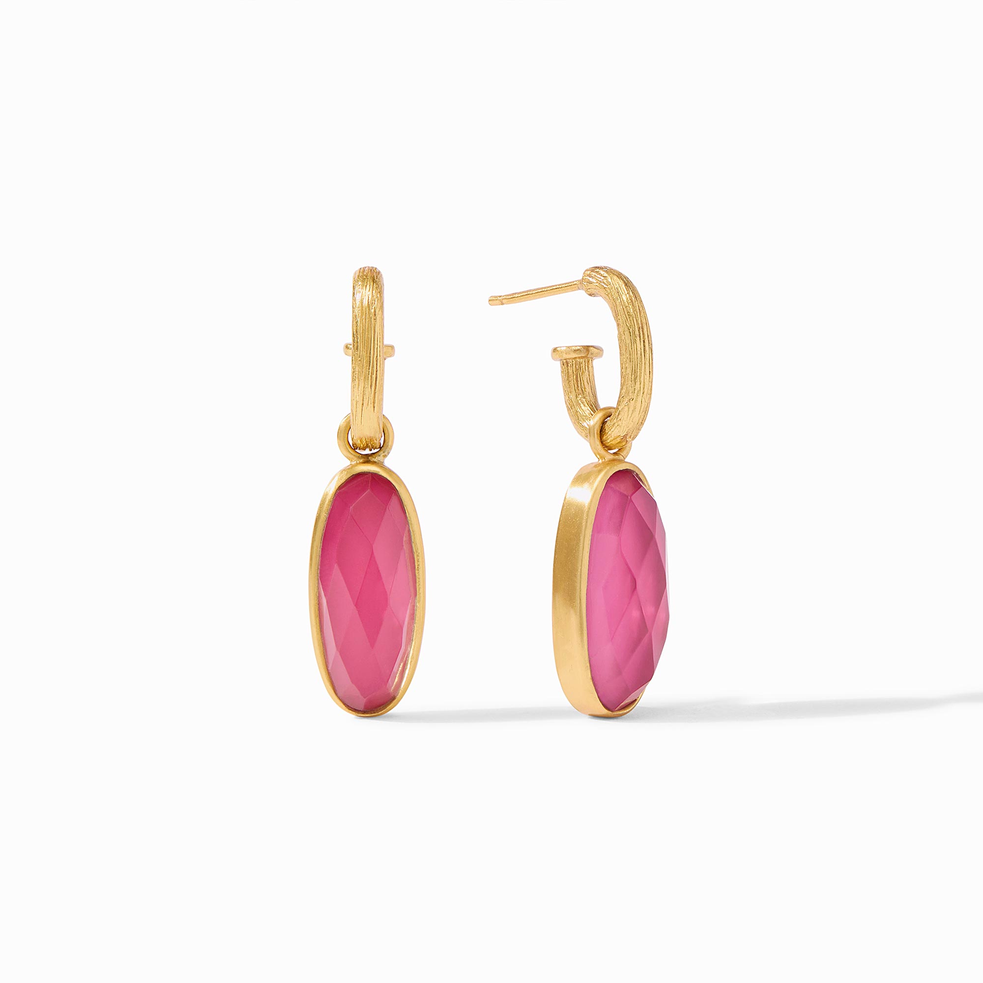 Julie Vos - Ivy Hoop &amp; Charm Earring, Iridescent Raspberry