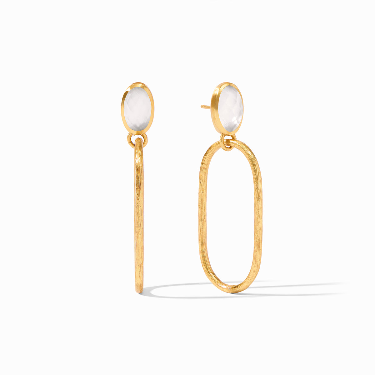 Julie Vos - Ivy Statement Earring, Iridescent Clear Crystal