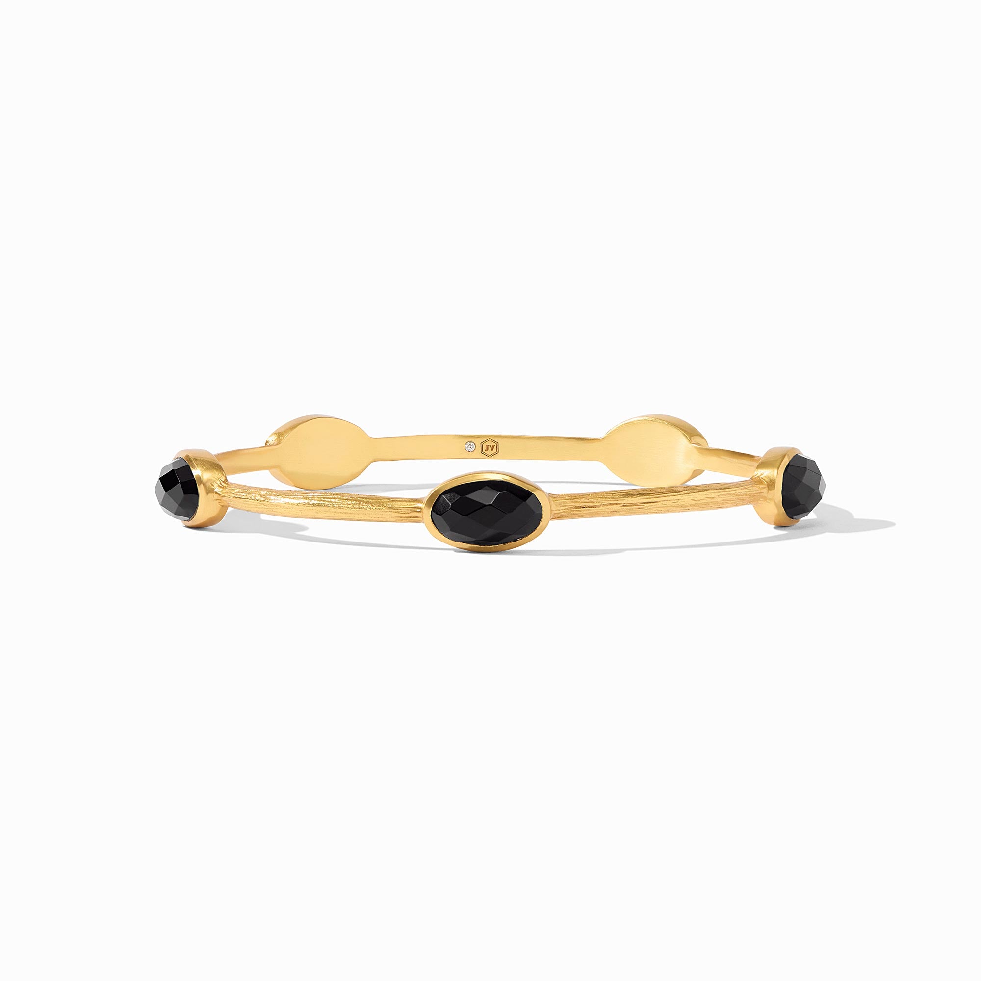 Julie Vos - Ivy Stone Bangle, Obsidian Black / Large