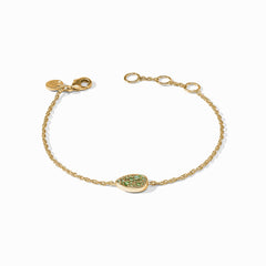 Birthstone Teardrop Delicate Bracelet - Peridot - August