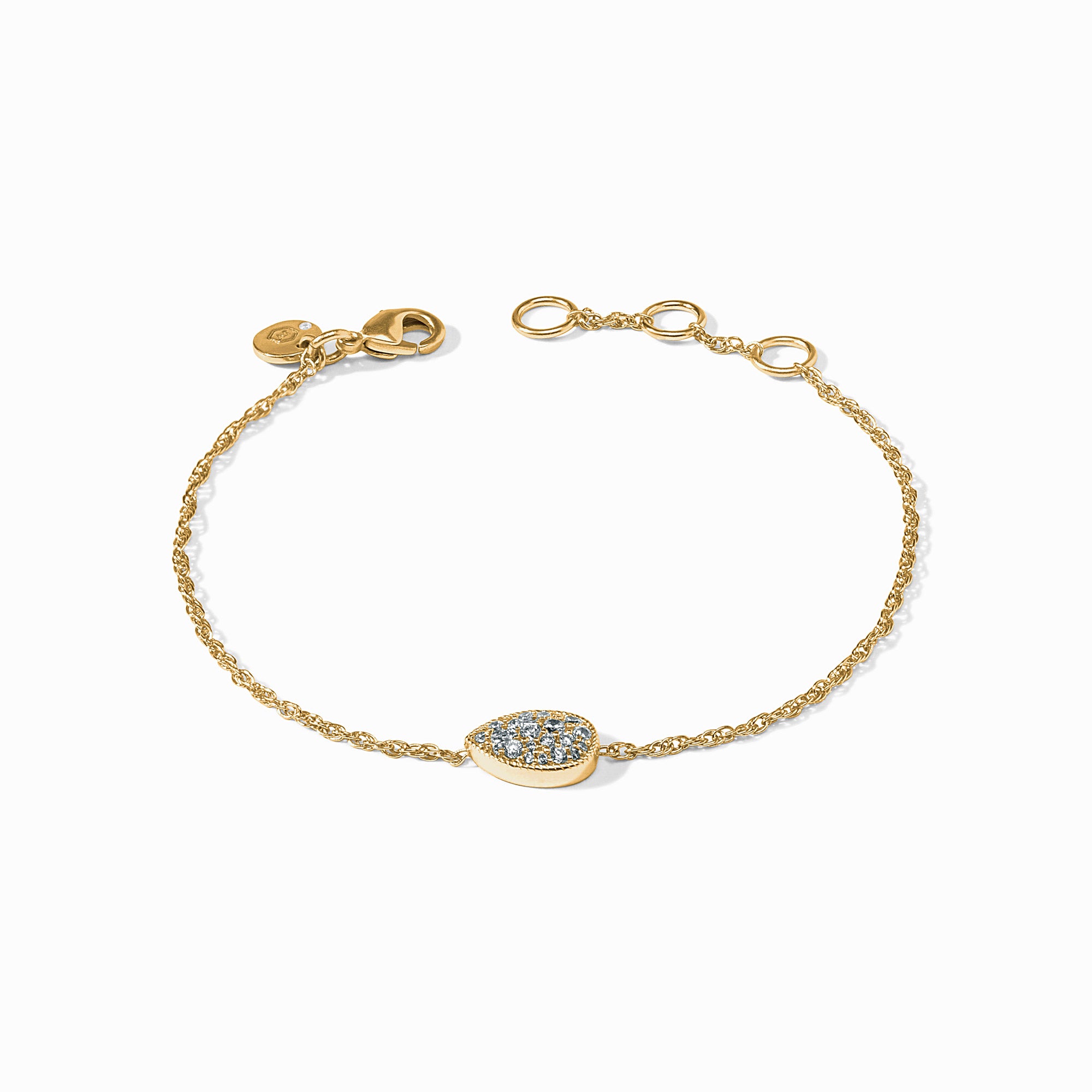 Birthstone Teardrop Delicate Bracelet - Aquamarine - March
