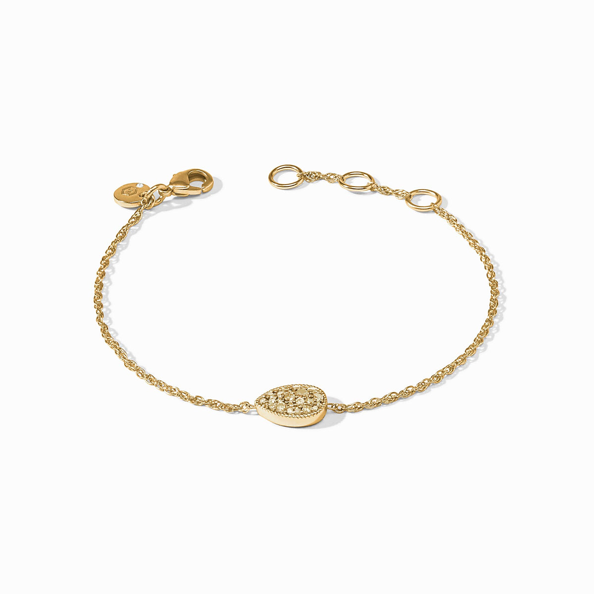 Birthstone Teardrop Delicate Bracelet - Citrine - November