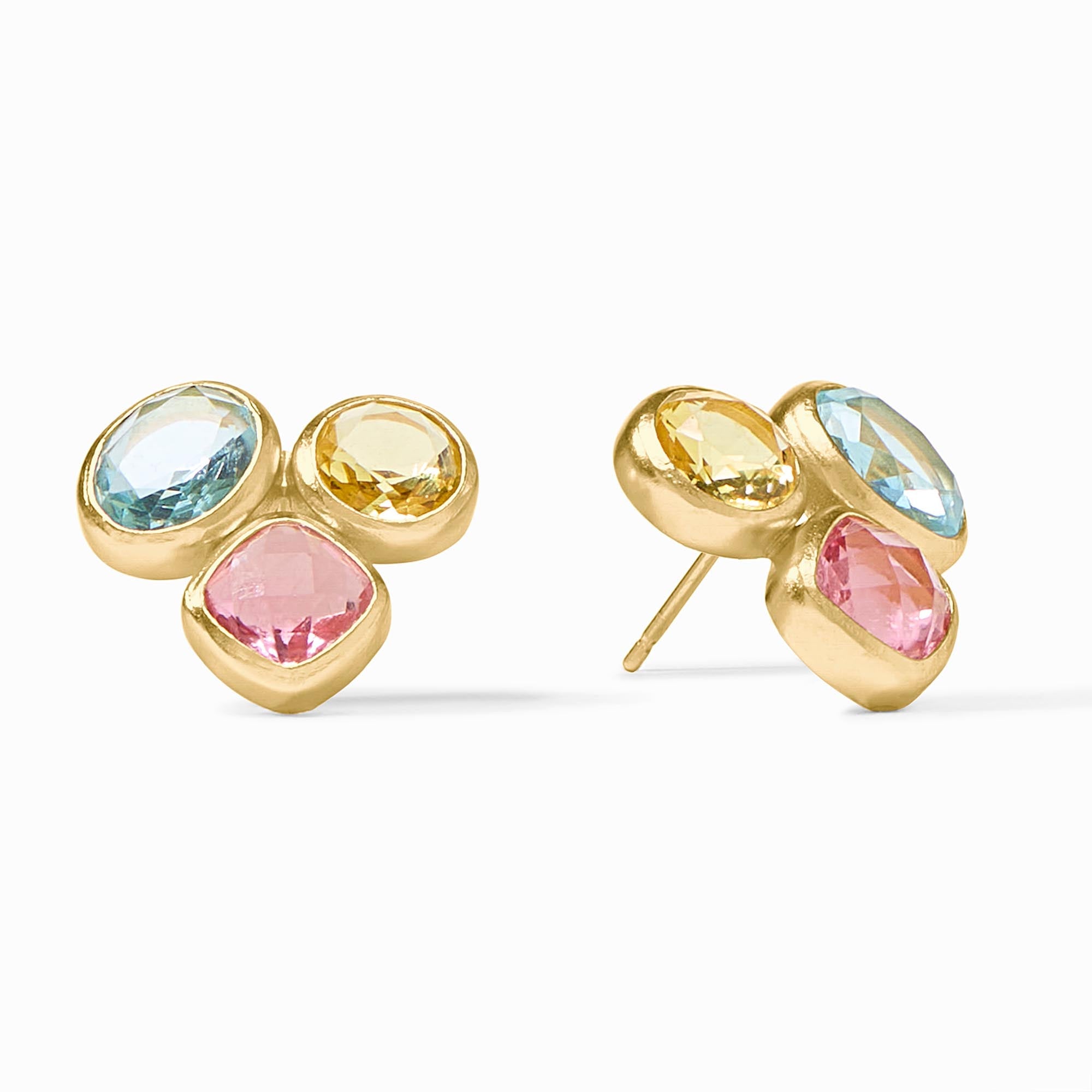 ★送料・関税込★OST★POPTS Modernity Stone Earrings★ Women's Gold Stud Earrings | Julie Vos