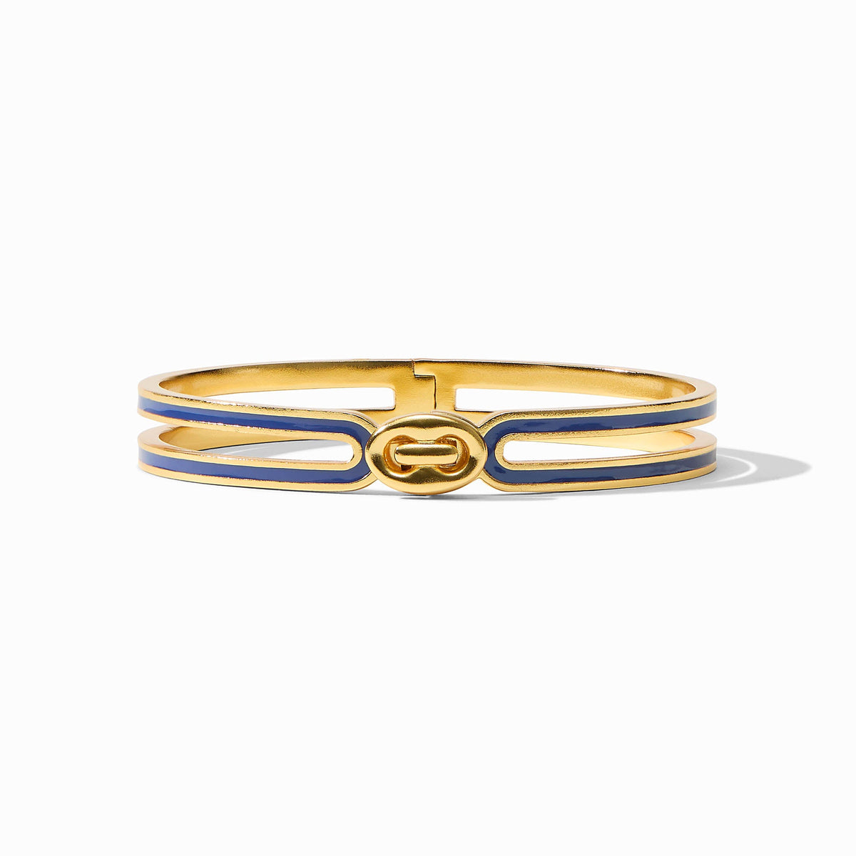 Julie Vos - Laguna Enamel Hinge Bangle, Navy Enamel