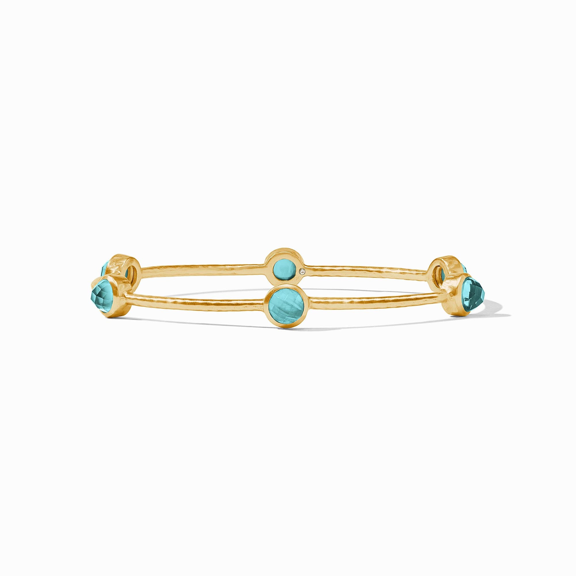 Milano Luxe Stone Gold Bangle Bracelet | Julie Vos