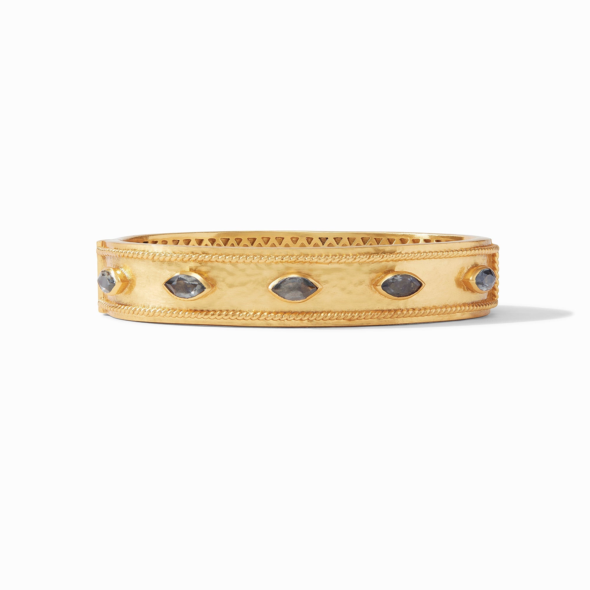 Julie Vos - Monaco Hinge Bangle, Charcoal Blue