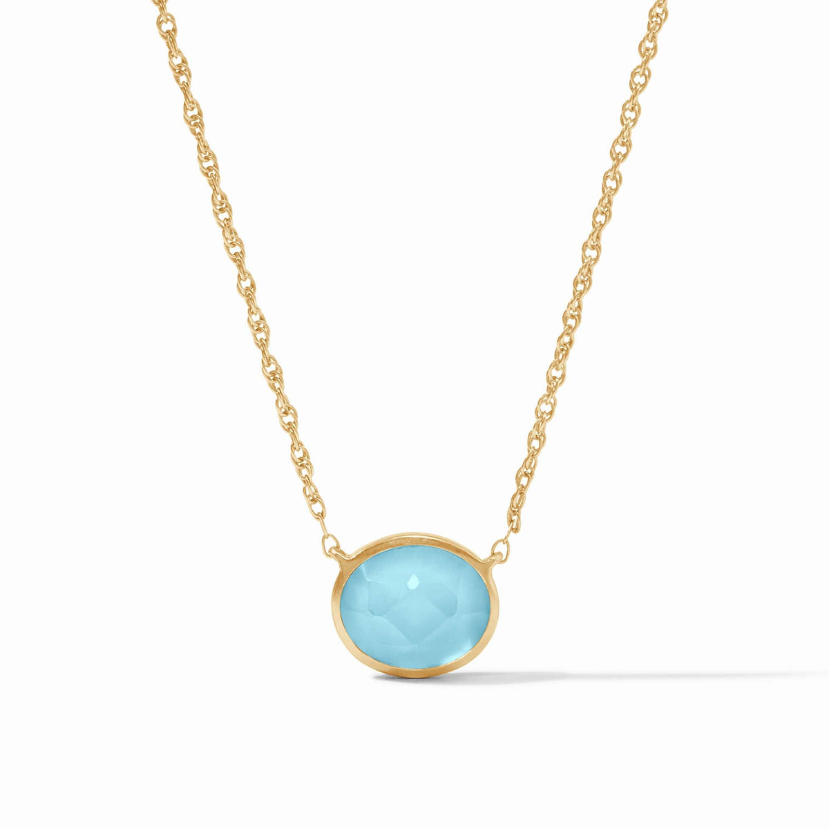 Julie Vos - Nassau Solitaire Necklace, Iridescent Capri Blue