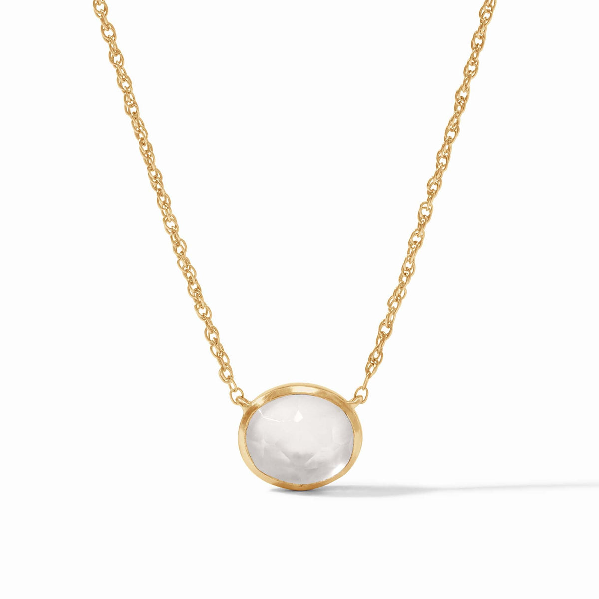 Julie Vos - Nassau Solitaire Necklace, Iridescent Clear Crystal