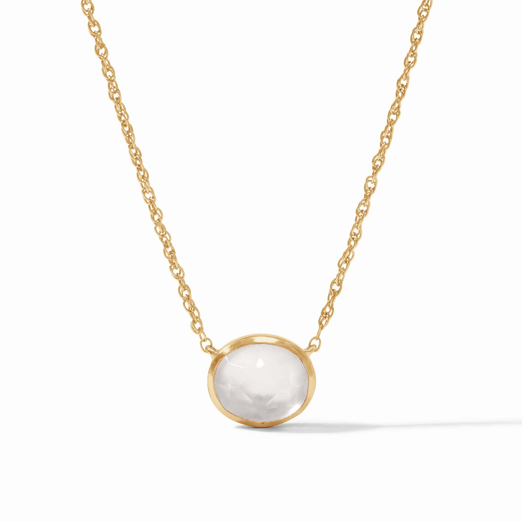 Julie Vos - Nassau Solitaire Necklace, Iridescent Clear Crystal