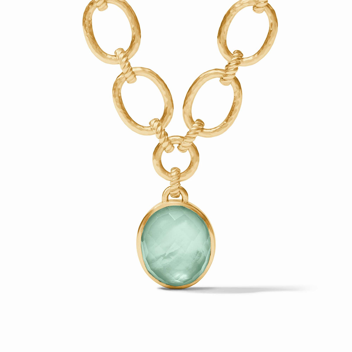 Julie Vos - Nassau Statement Necklace, Iridescent Aquamarine Blue